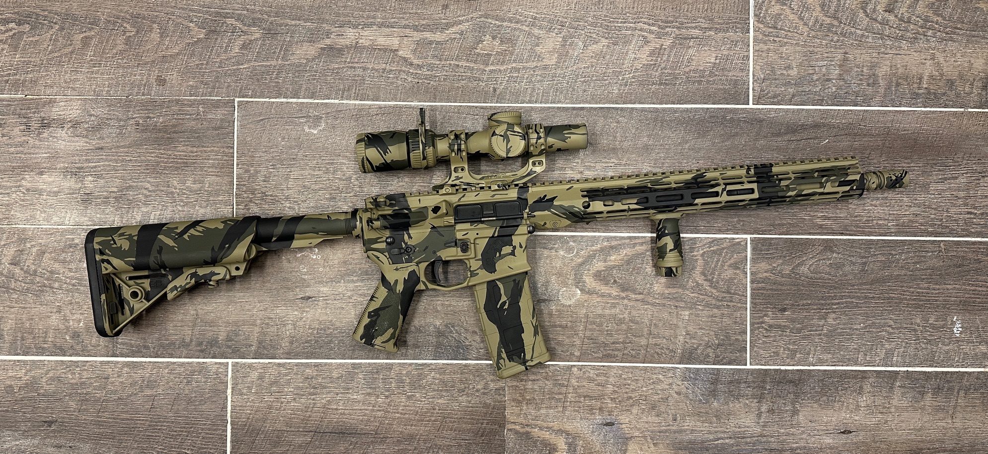 Vietnam Tiger Stripe AR Custom Patterning | Cerakote