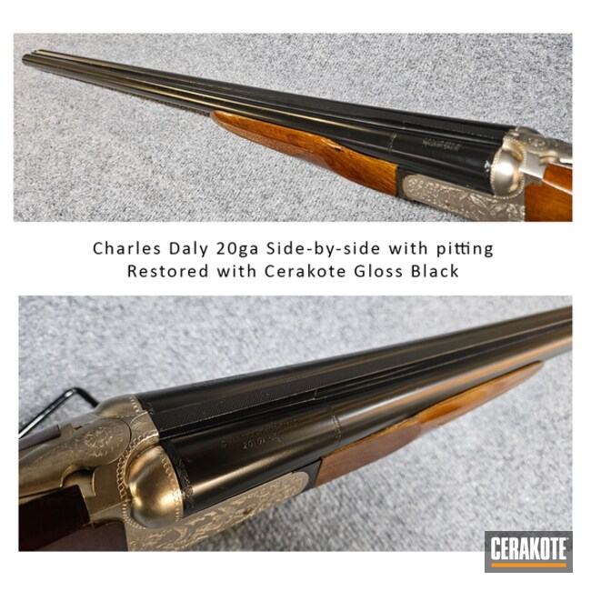 Charles Daly Side-by-side Pitted Barrel Restored With Cerakote
