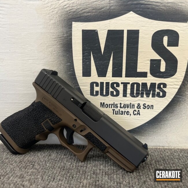 Glock 19 Coated With Cerakote In Mud Brown