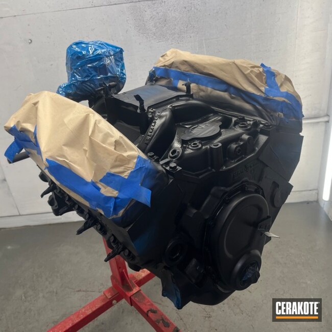 Engine Coated With Cerakote In Black Velvet