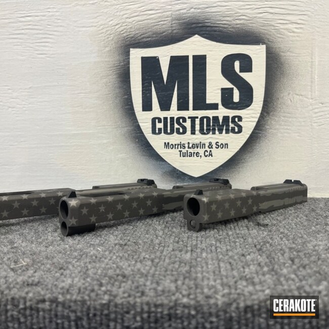 Us Flag Glock Slides Coated With Cerakote In E-250 And H-146