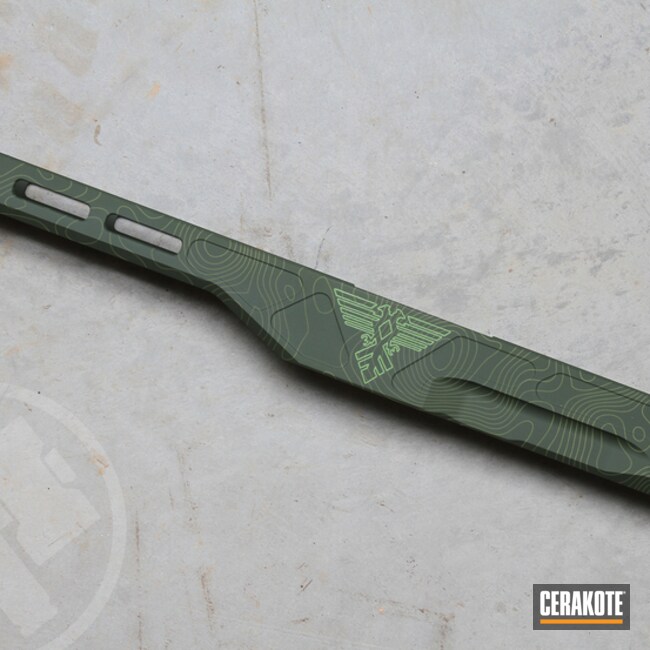 Topo Chassis Coated With Cerakote In Zombie Green And Fs Green