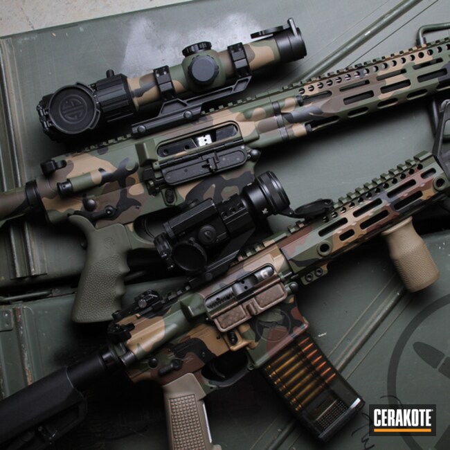 Troy® Coyote Tan, Plum Brown, Highland Green, Graphite Black, Mil Spec O.d. Green And Magpul® Flat Dark Earth Ar15 M81