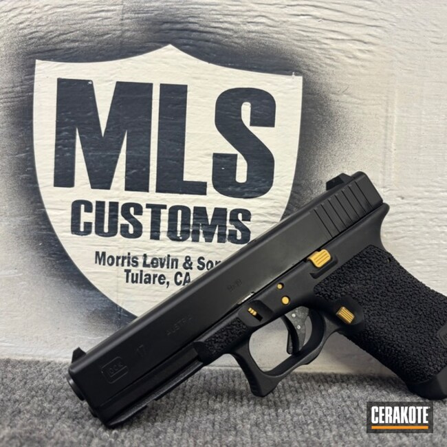 Black And Gold G Coated With Cerakote In H-146 And H-122