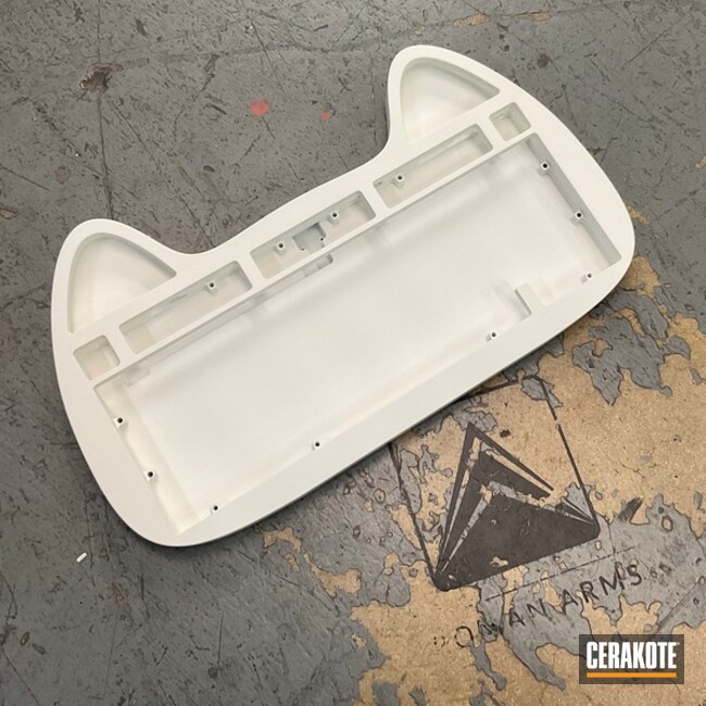 Cat Keyboard Coated With Cerakote In Bright White