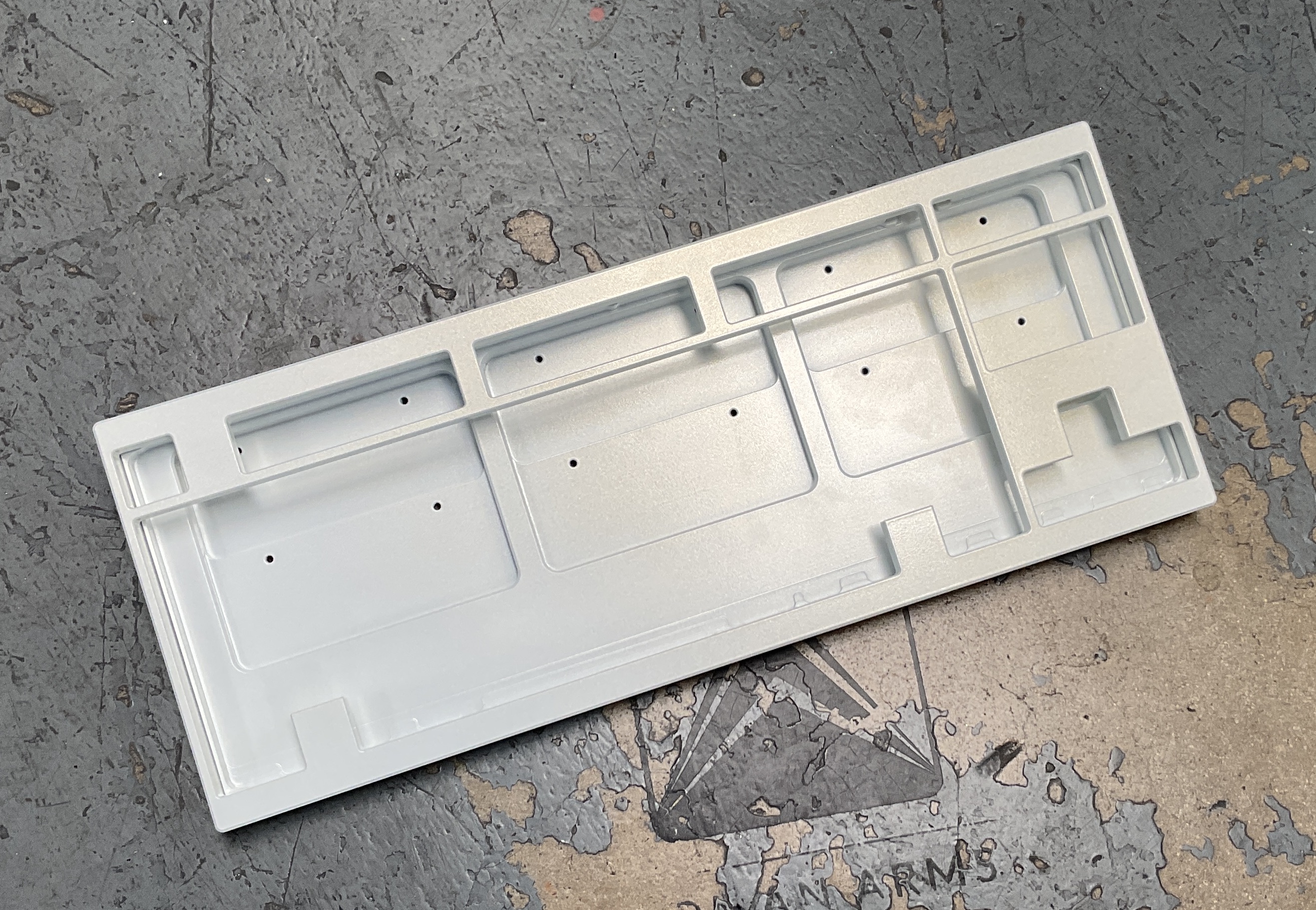 Concealed Computer Keyboard Keyboards finished with Hidden White and High Gloss Armor Clear | Cerakote