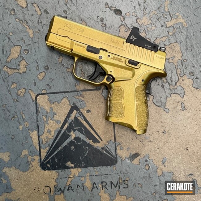 Fx Gold Xd-e Coated With Cerakote In Cerakote Fx Gold