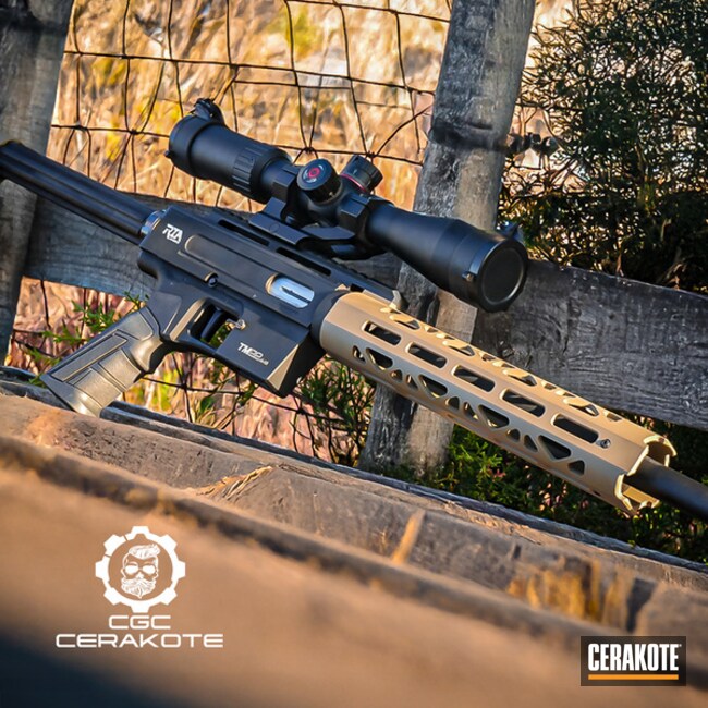 22 Ar Rifle - Coyote Tan Cerakote