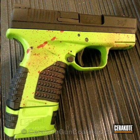 Powder Coating: Crimson H-221,Zombie Green H-168,Handguns,Zombie Gun,Springfield Armory