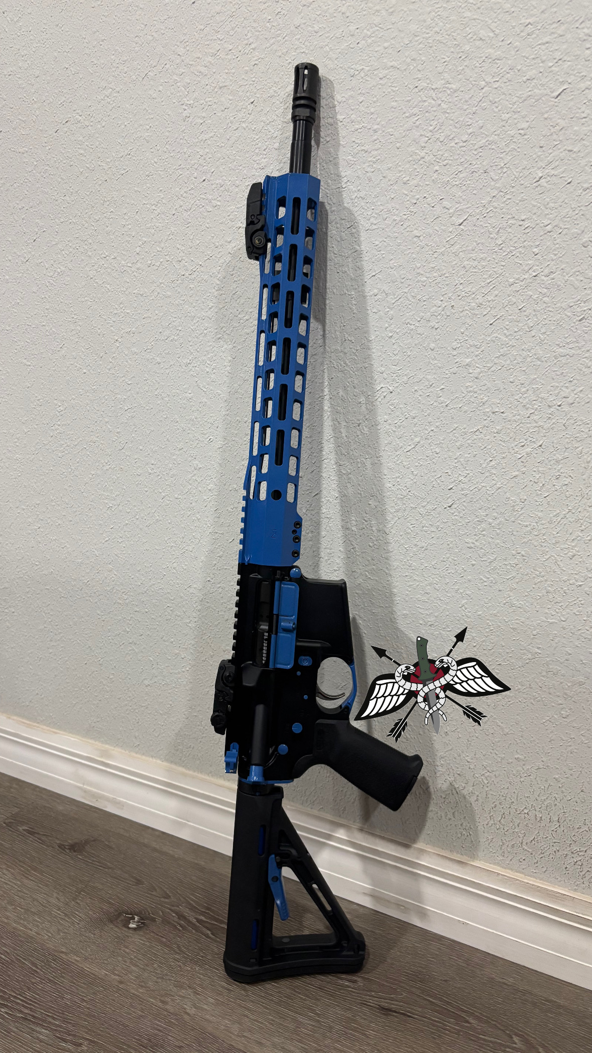 Custom patriot blue AR-15 | Cerakote