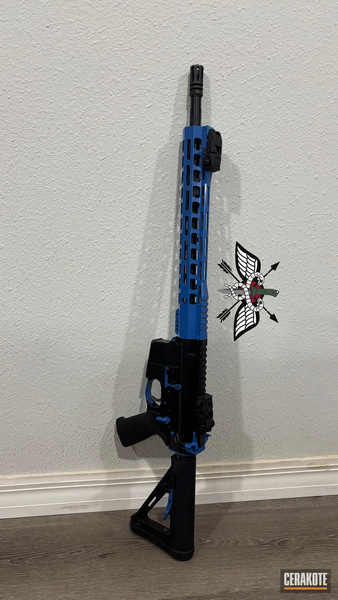 Custom patriot blue AR-15 | Cerakote