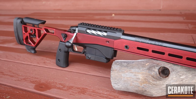 Tikka T3 Ace Target Chassis in FX Blaze | Cerakote