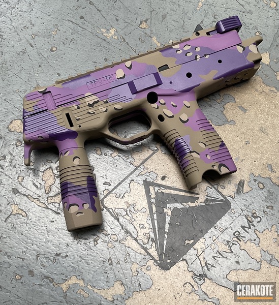 Bt9 coated in Coyote Tan, Wild Purple and Lollypop Purple | Cerakote