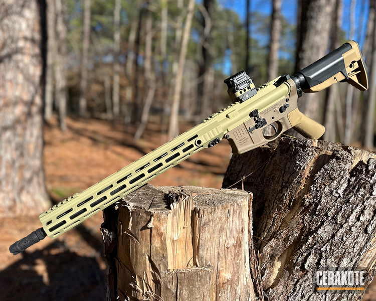 FDE coated with a Coyote Tan, Patriot Brown, Ruby Red and Stormtrooper ...