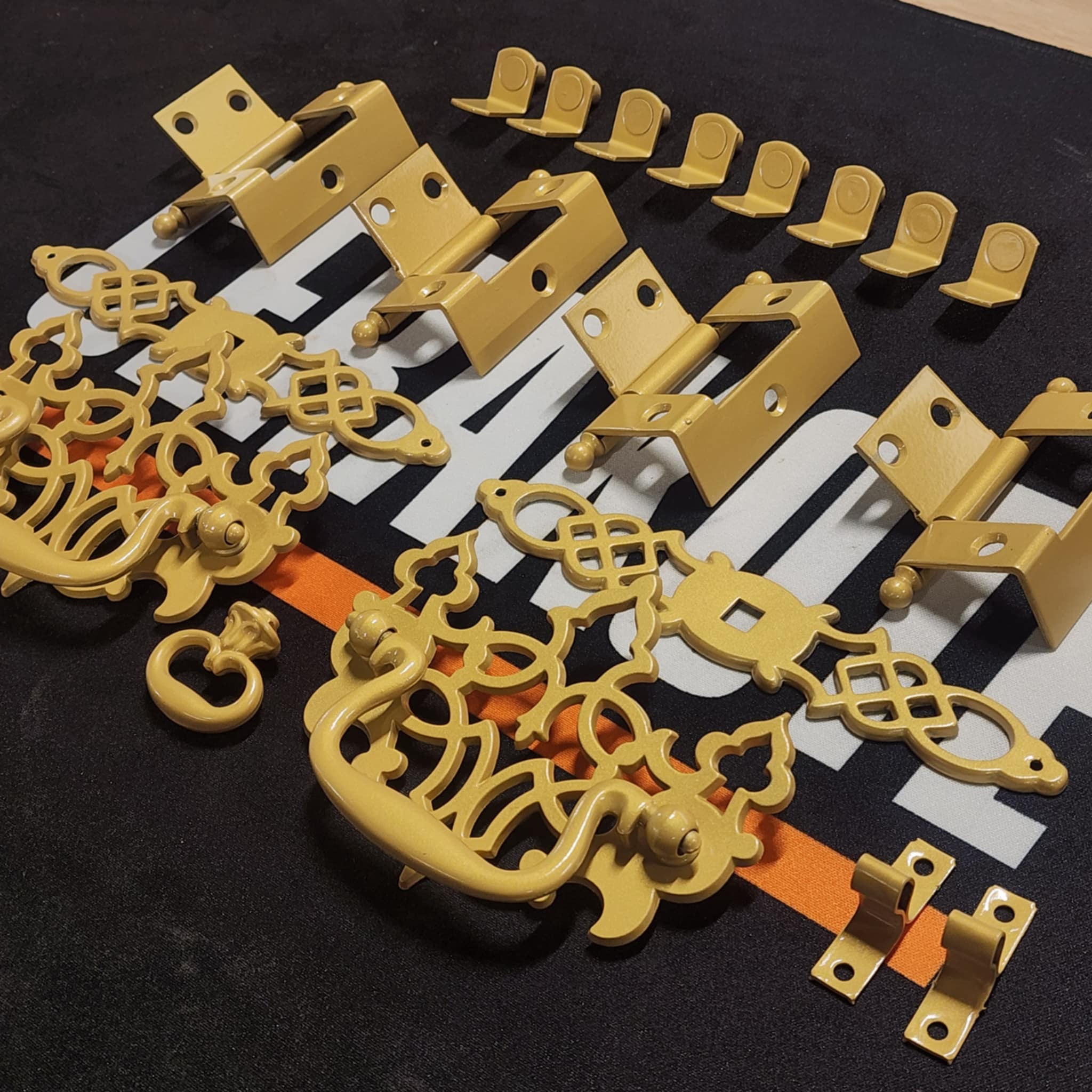 Gold Hardware for Furniture Refurbish | Cerakote