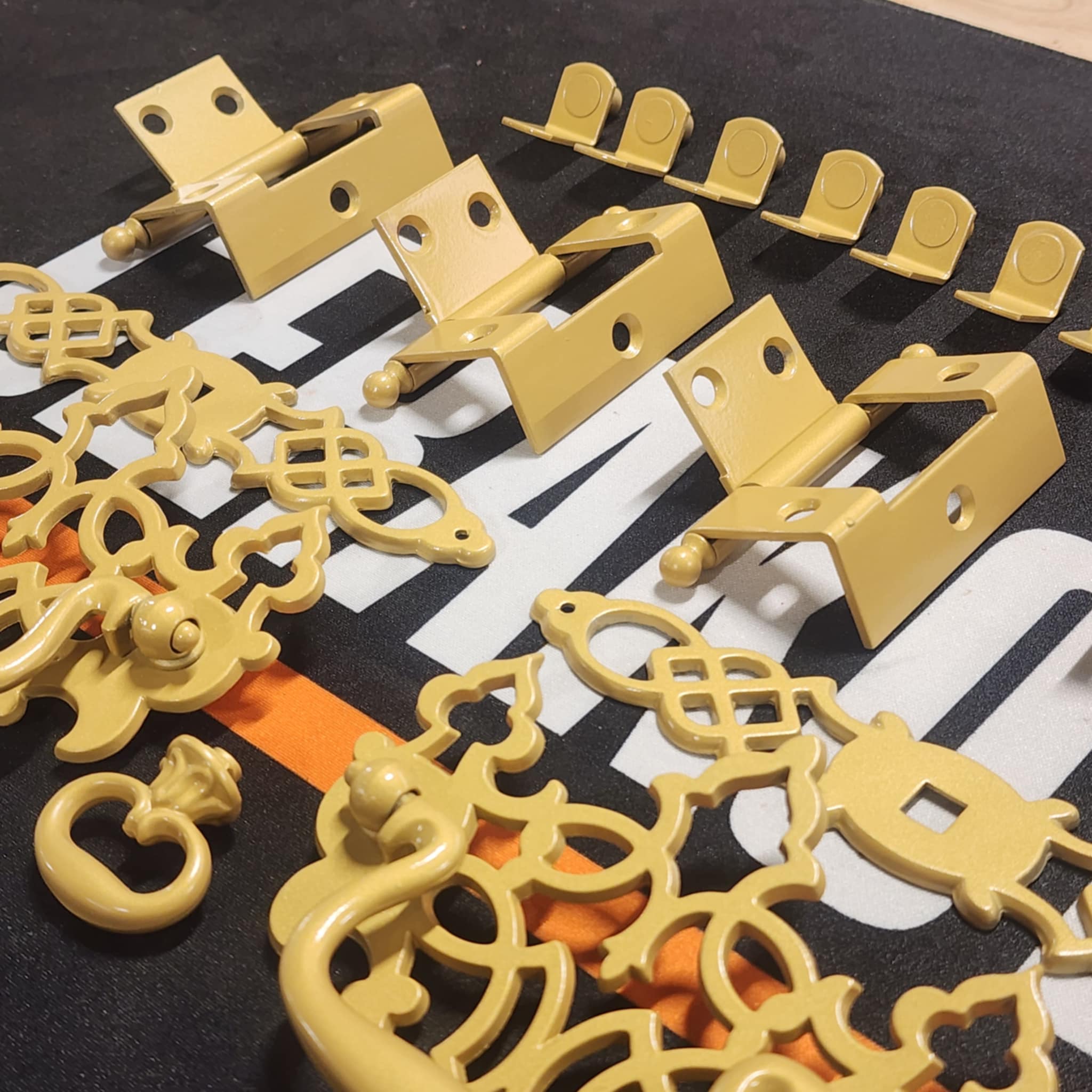 Gold Hardware for Furniture Refurbish | Cerakote