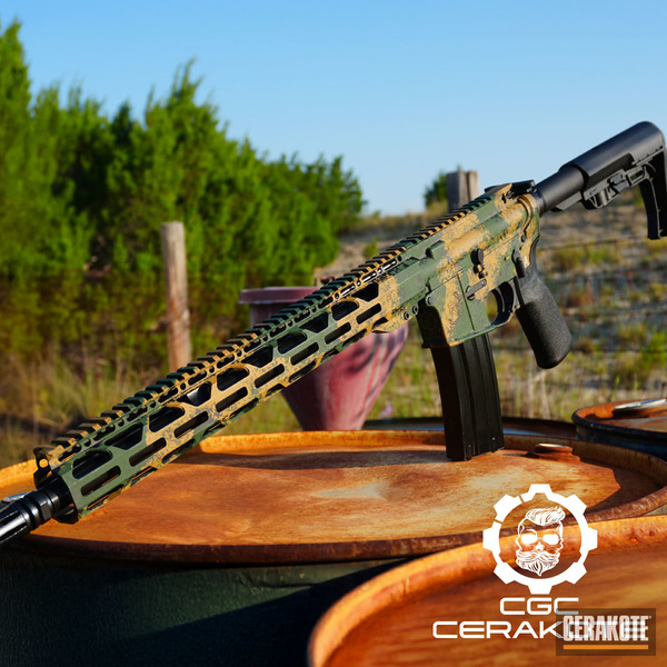 Rhodesian Brushstroke Sponge Pattern - AR15 | Cerakote