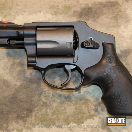 Powder Coating: Graphite Black H-146,Smith & Wesson,Revolver,Smith & Wesson 340PD,Tungsten H-237