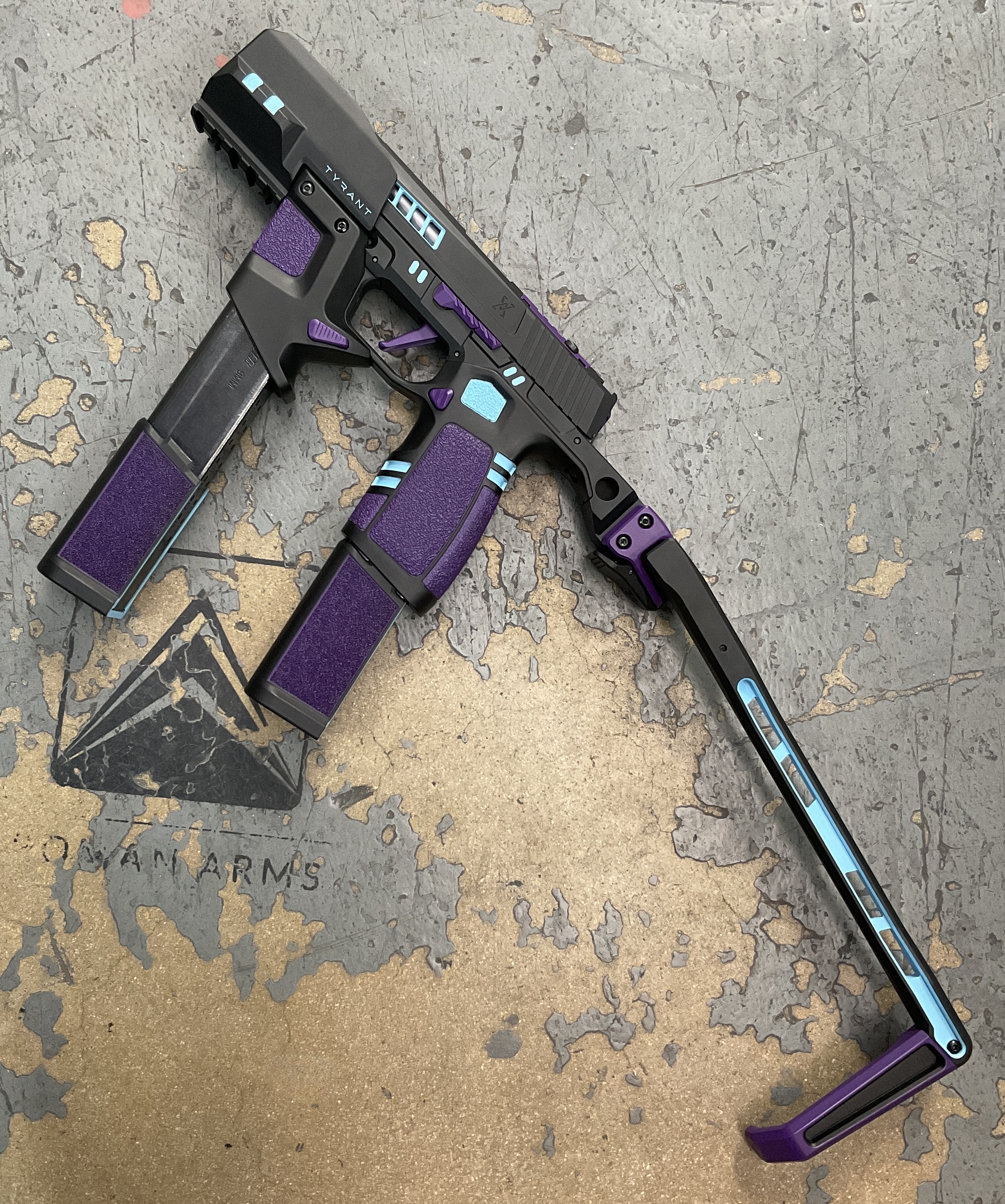 365 Flux in Blue Raspberry, Graphite Black and Lollypop Purple | Cerakote
