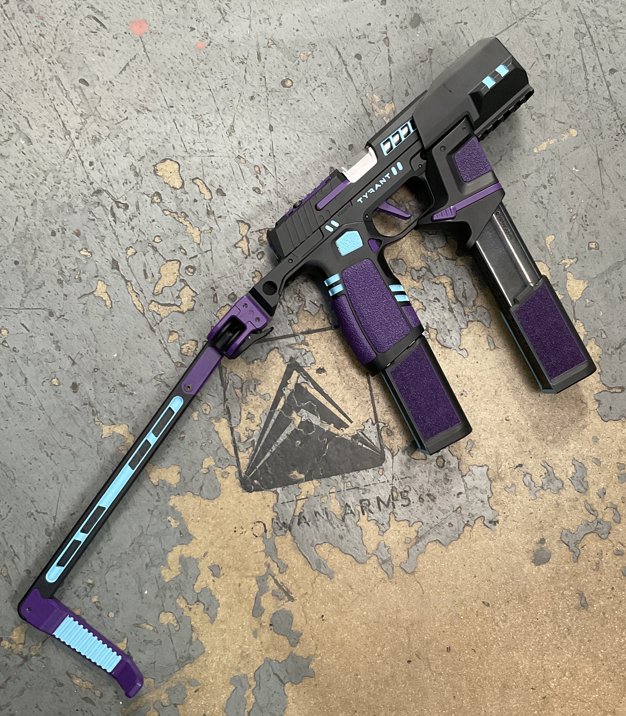 Blue Raspberry Cerakote 365 Flux in Blue Raspberry, Graphite Black and Lollypop Purple | Cerakote