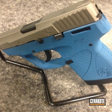Cerakoted H-152 Stainless With Custom Mix Of H-185 Blue Titanium And H-169 Sky Blue