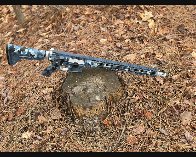 Blue Camo finished in a Kel-Tec® Navy Blue, Battleship Grey, Polar Blue ...