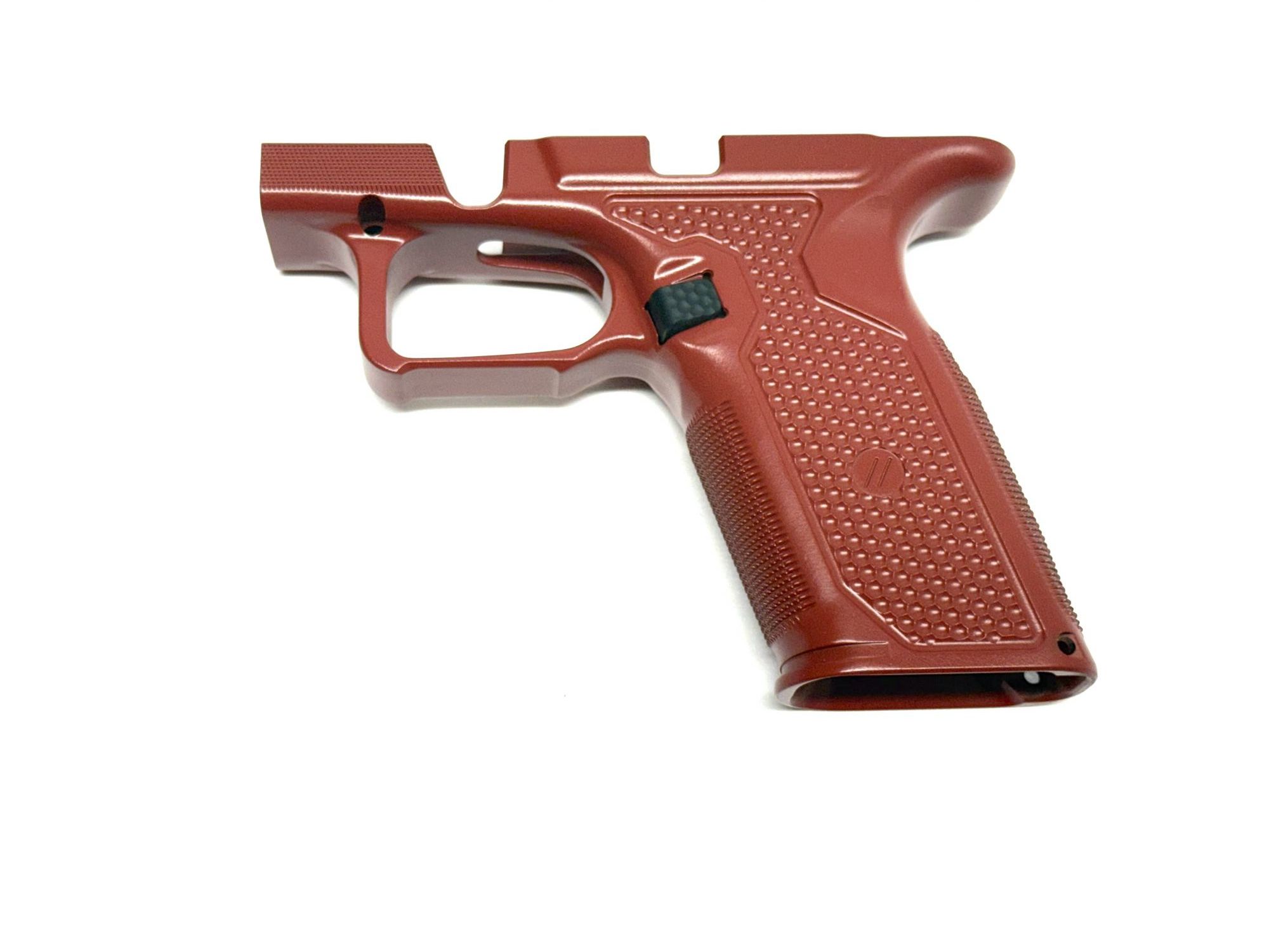 Oxblood Finish on Grip Module | Cerakote