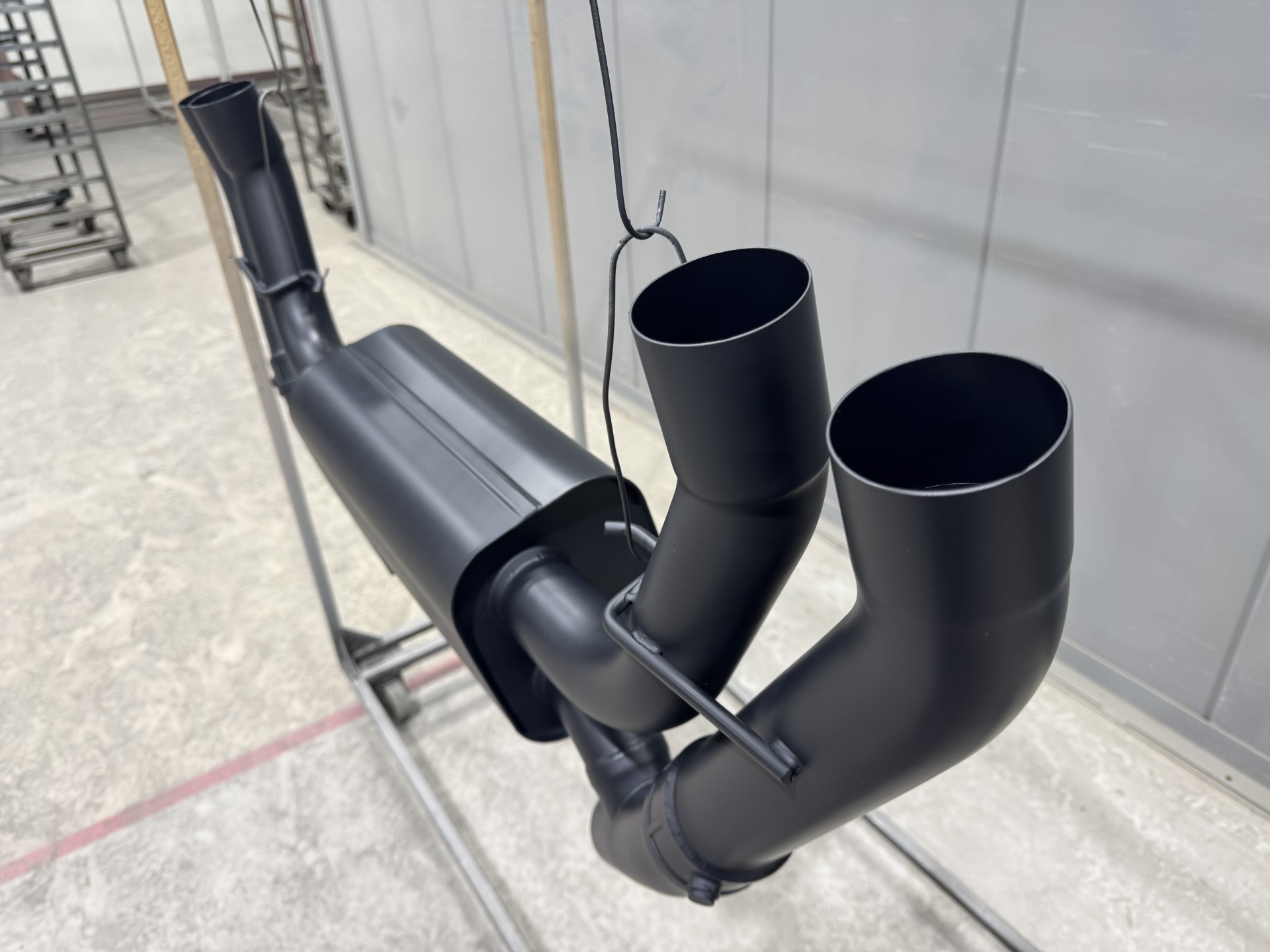 BMW After market Exhaust in Jet Black | Cerakote