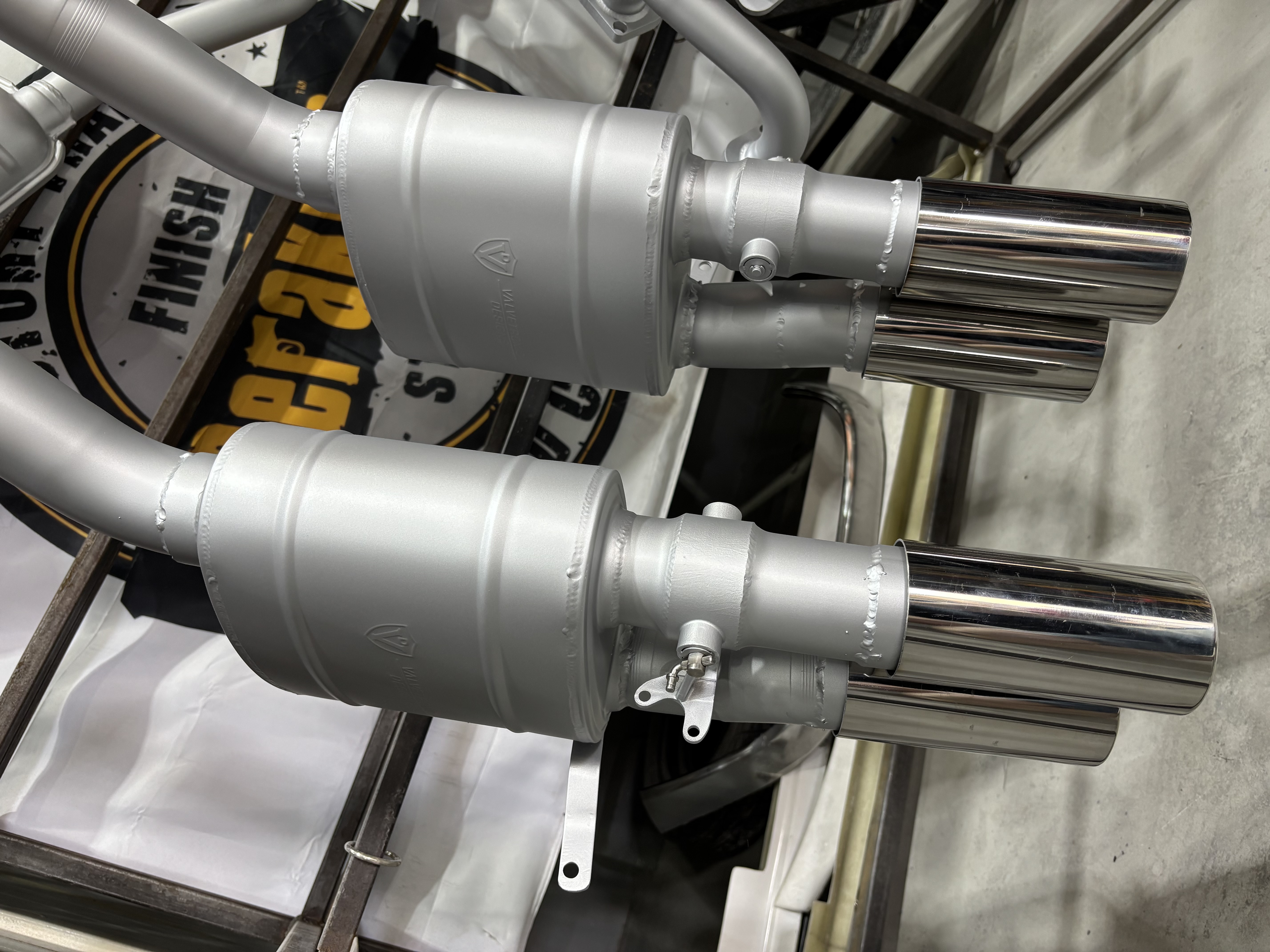 Exhaust finished with a Satin Silver Finish | Cerakote