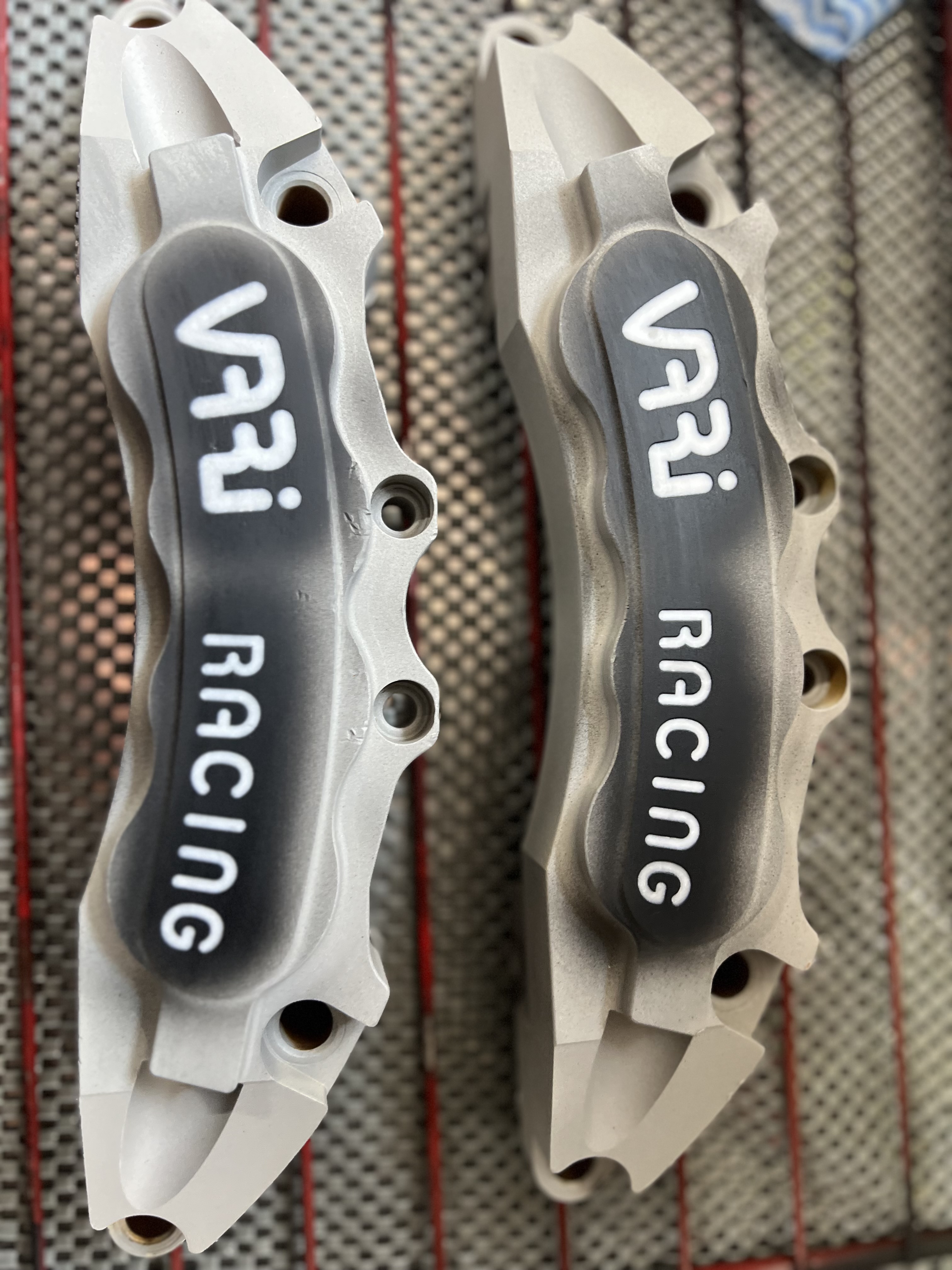 Subaru brake calipers - over sized front - graphite black lettering ...