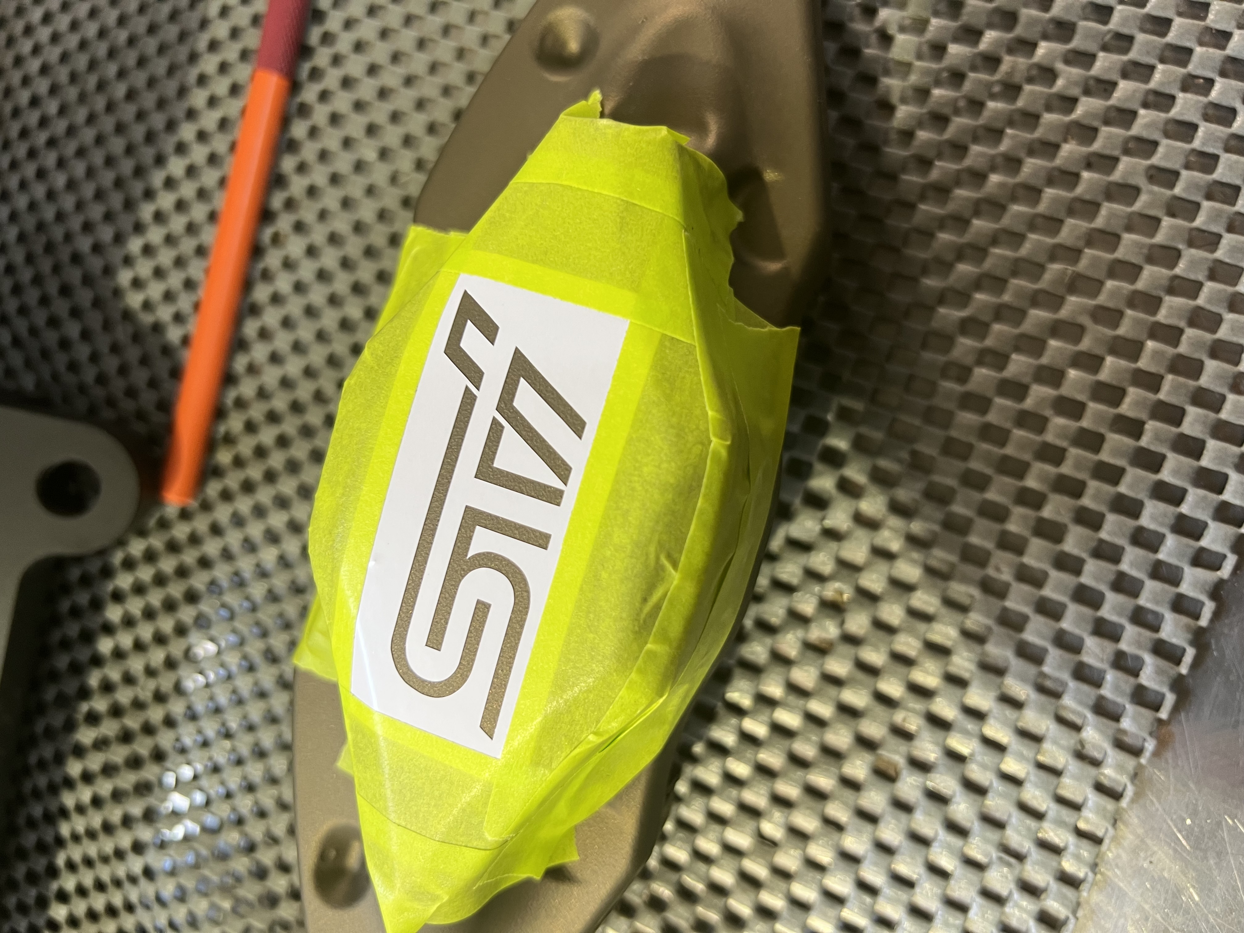Subaru brake calipers - over sized front - graphite black lettering ...