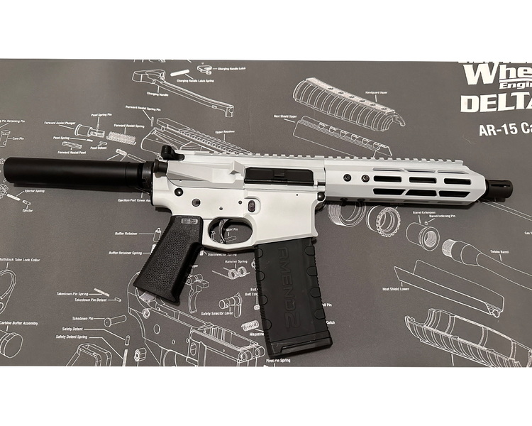 White Ar Pistol featuring H-151 and H-190 | Cerakote
