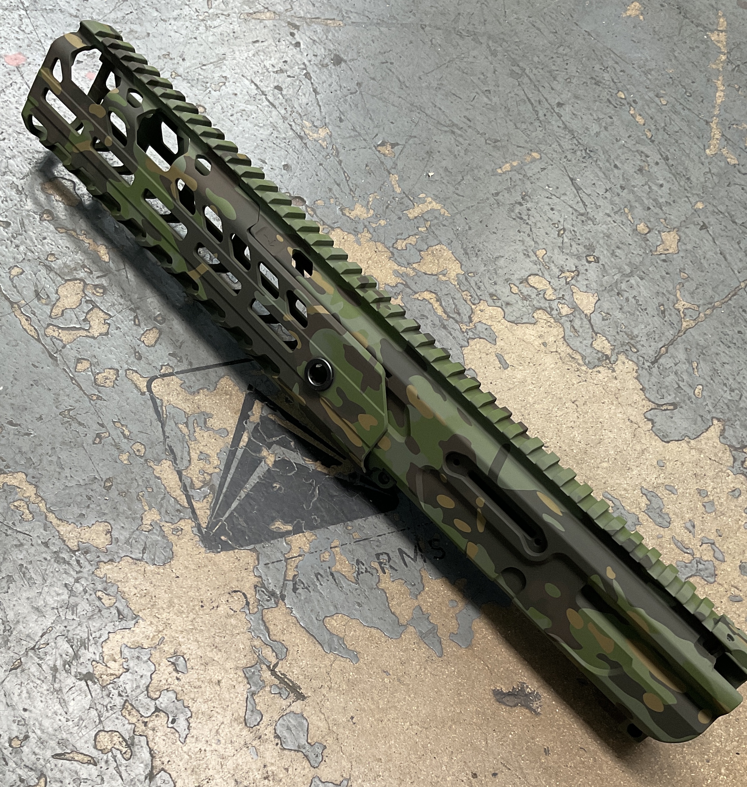 Camo Upper coated with H-298, H-343, H-264, H-344 and H-341 | Cerakote