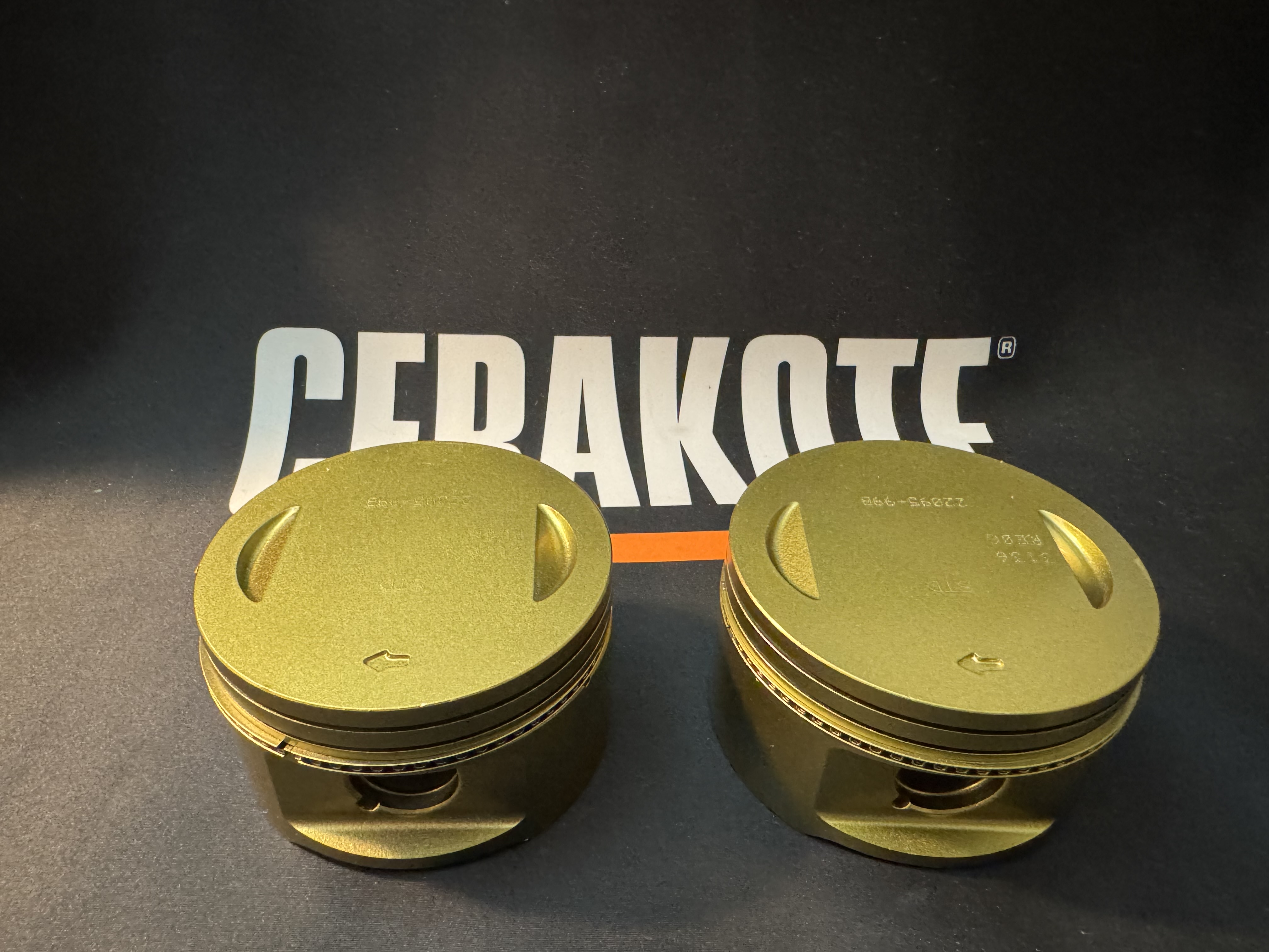 Graphite Piston Gold Harley Davidson Pistons | Cerakote