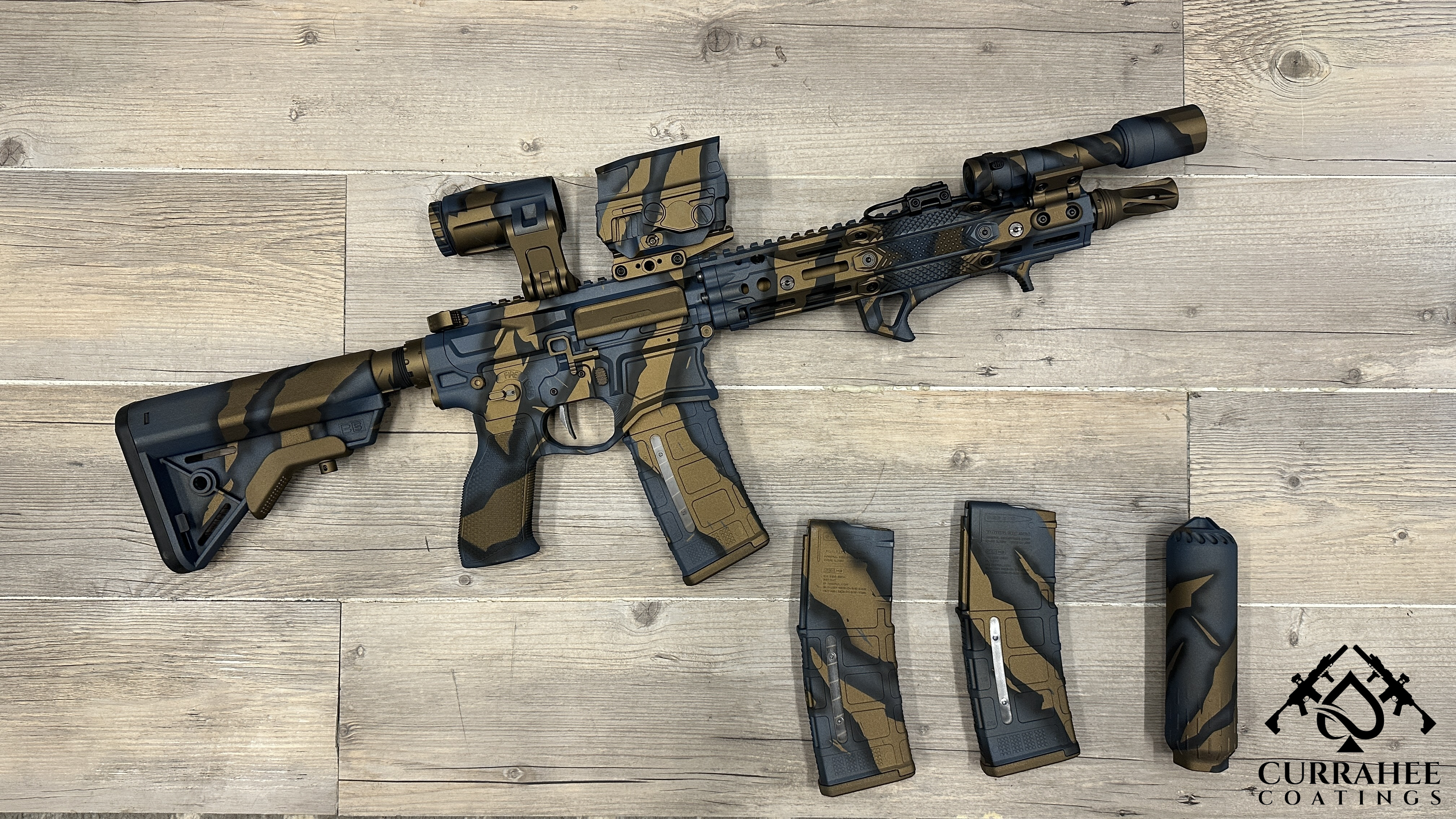 Complete Tiger Camo with Armor Black Shading | Cerakote
