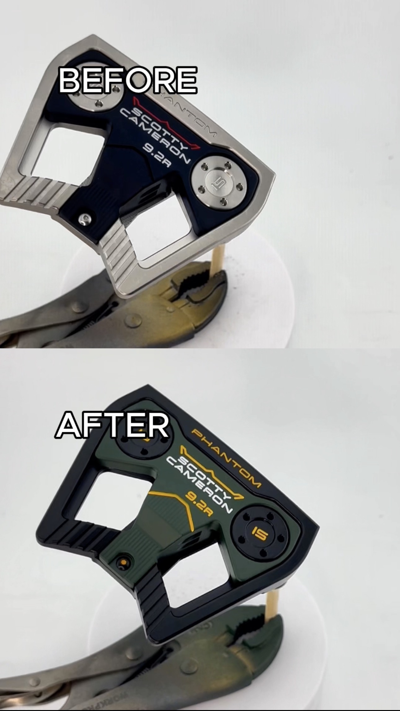 Scotty Cameron 2026 Phantom 9.2 Gloss Black & Green Refinish