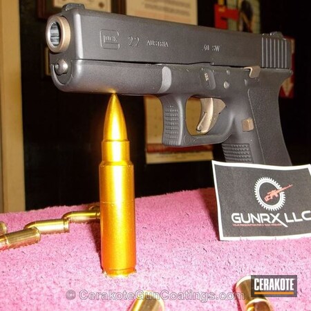 Powder Coating: Graphite Black H-146,Glock,Handguns,Police,Burnt Bronze H-148