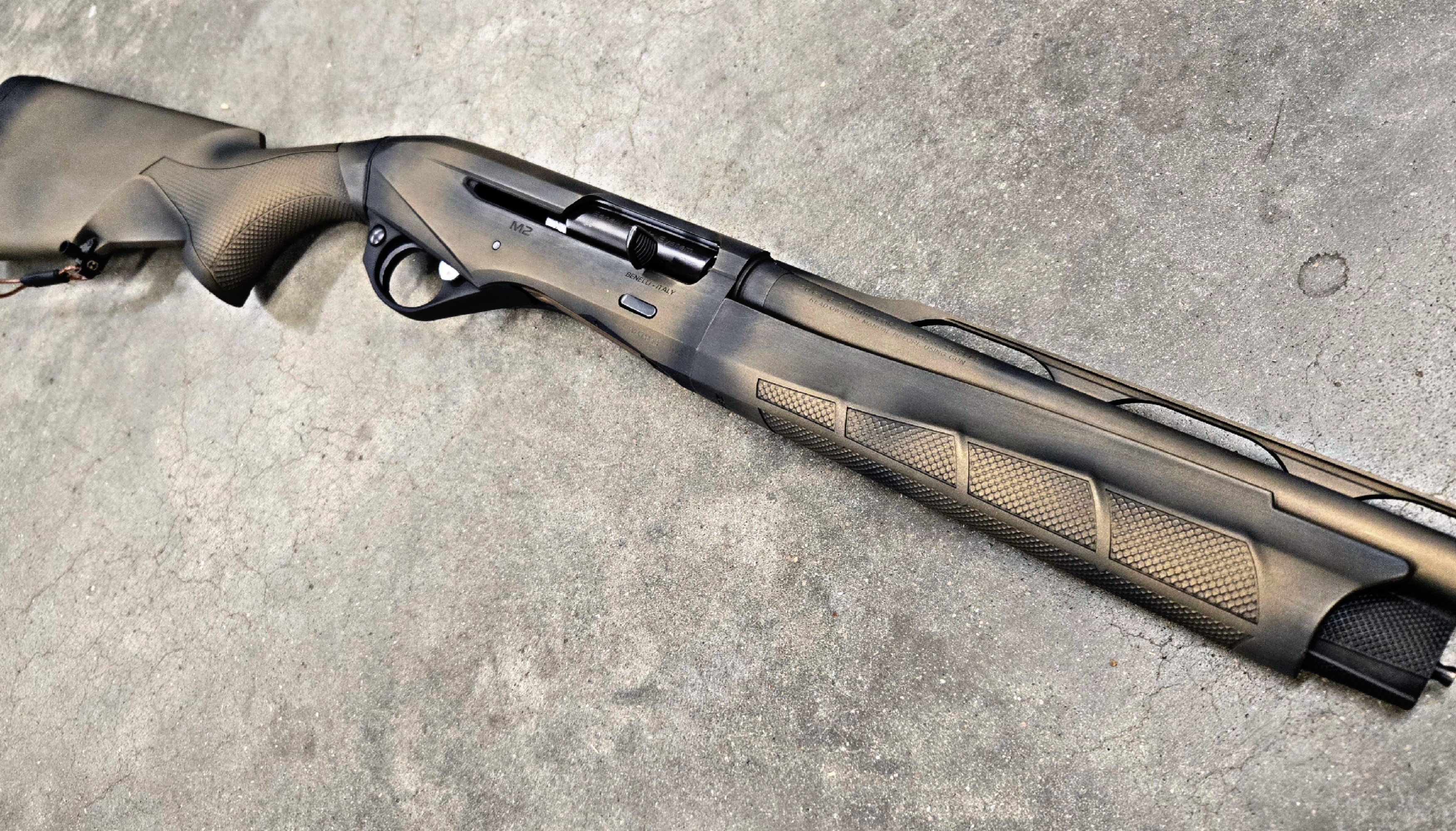 Benelli with a Graphite Black and Burnt Bronze Finish | Cerakote