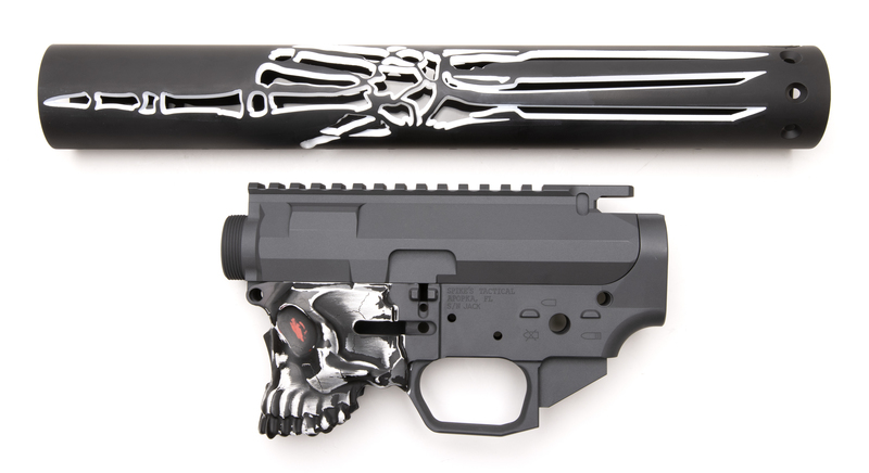 【極美品】 roar ロアー Pコート 2丁拳銃　スタッズ　花柄　ダークグレー Sniper Grey Spikes's Jack Receiver and Skeleton Handguard | Cerakote