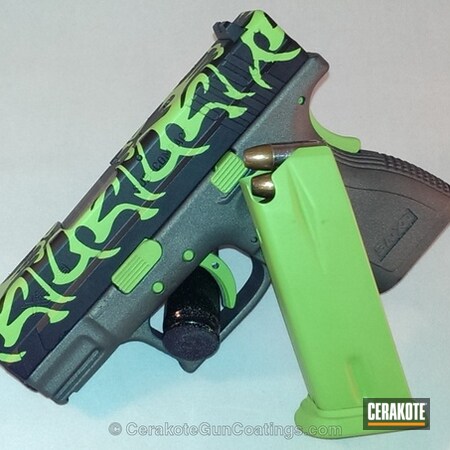 Powder Coating: Zombie Green H-168,Handguns,Armor Black H-190,Springfield Armory,Tungsten H-237