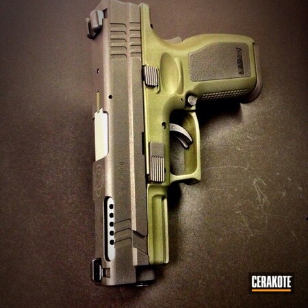 Powder Coating: Handguns,Springfield Armory,Cobalt H-112,O.D. Green H-236,Titanium H-170