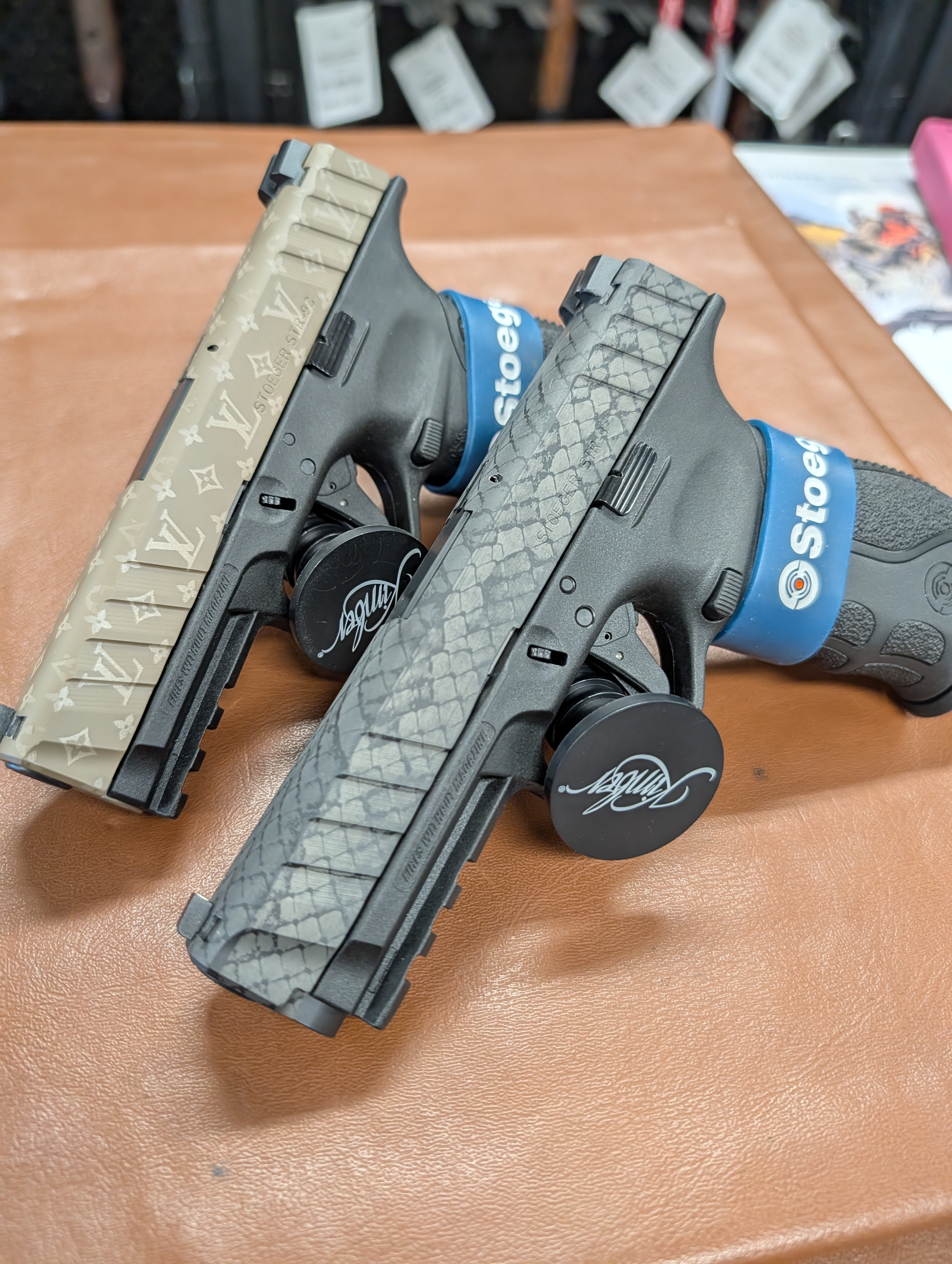 LV and Snake skin laser engraved | Cerakote
