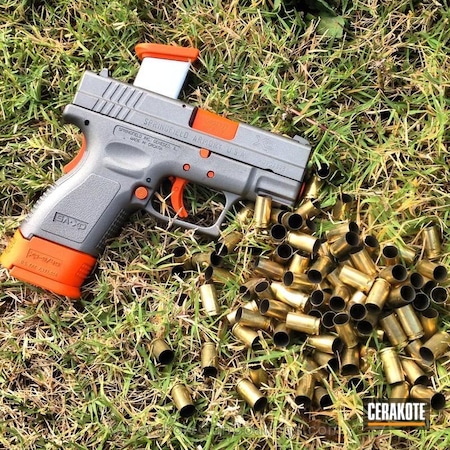 Powder Coating: Safety Orange H-243,Handguns,Satin Mag H-147,Springfield Armory