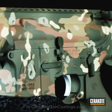 Cerakoted H-249 Nut Brown With H-231 Magpul Foliage Green And H-199 Desert Sand