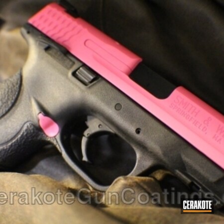 Powder Coating: Graphite Black H-146,Smith & Wesson,Ladies,USA,Prison Pink H-141