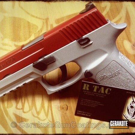 Powder Coating: Crimson H-221,Sig Sauer,Handguns,Satin Mag H-147