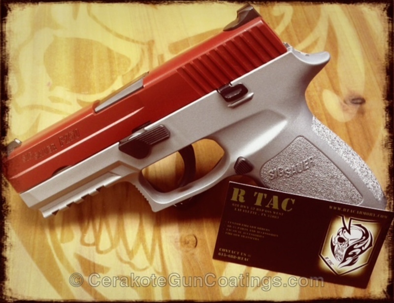 H221 Color H-221 Crimson with H-147 Satin Mag by RTac | Cerakote