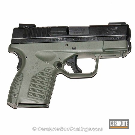Powder Coating: Graphite Black H-146,XDS,Handguns,McMillan Olive H-202,Springfield Armory,XDS 9mm