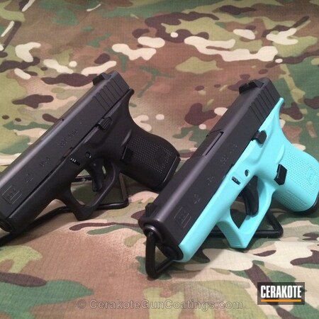 Powder Coating: Glock,Handguns,Robin's Egg Blue H-175