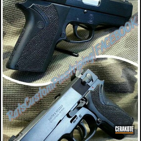 Powder Coating: Graphite Black H-146,Smith & Wesson,Handguns,Midnight Blue H-238